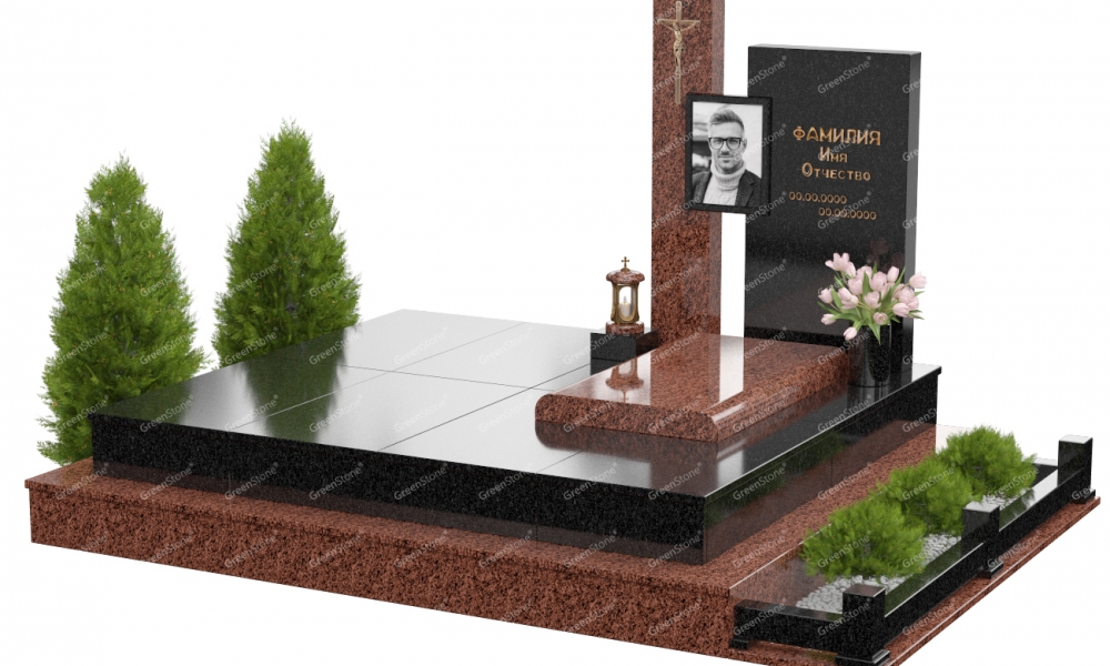 3D модель памятника – мемориального комплекса с вариантом благоустройства