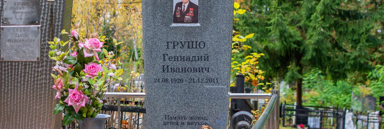 Цветные памятники 100x50 и 100x60 из тёмно-серого гранита