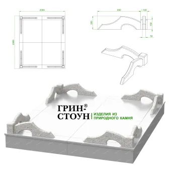 Купить Гранитная ограда ГО-10-06 в Минске