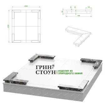 Купить Гранитная ограда ГО-29-02 в Минске