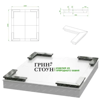 Купить Гранитная ограда ГО-29-03 в Минске