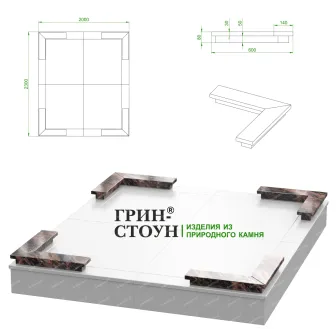 Купить Гранитная ограда ГО-29-05 в Минске