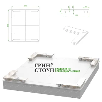 Купить Гранитная ограда ГО-29-06 в Минске