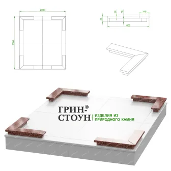 Купить Гранитная ограда ГО-29-07 в Минске