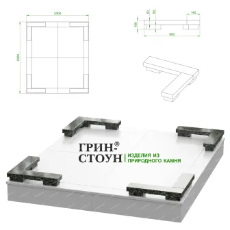 Купить Гранитная ограда ГО-30-03 в Минске