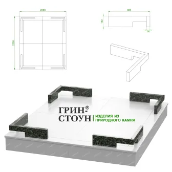 Купить Гранитная ограда ГО-31-03 в Минске