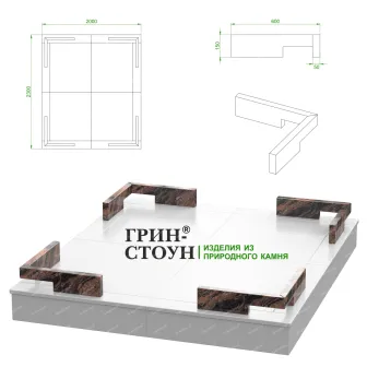 Купить Гранитная ограда ГО-31-05 в Минске