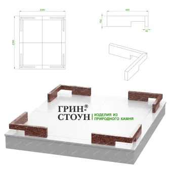 Купить Гранитная ограда ГО-31-07 в Минске