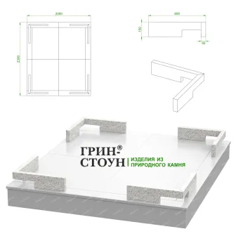 Купить Гранитная ограда ГО-31-08 в Минске