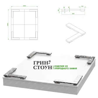 Купить Гранитная ограда ГО-34-02 в Минске