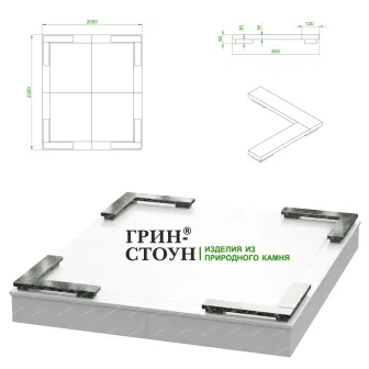 Купить Гранитная ограда ГО-34-03 в Минске