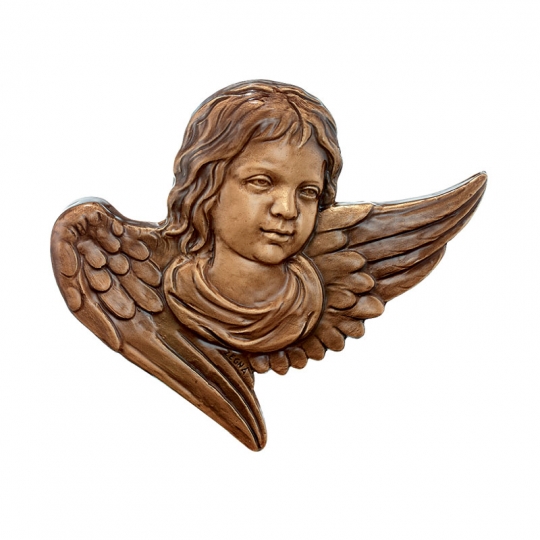 Ангел P31650/13 - Барельеф ангел в крыльях – небольшой аксессуар, который может украсить любой памятник, независимо от пола и возраста умершего. Барельеф символизирует покровительство Ангела-Хранителя. На памятнике ребёнку ангел будет символом чистой детской души.