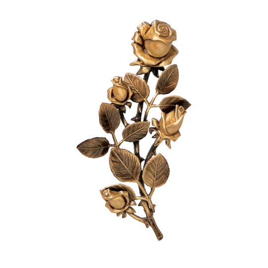 Ветвь розы P29351/22 - Роза средняя по размеру, может быть украшением как небольшого, так и габаритного памятника. Изделия итальянской фирмы Каджиатти обладают изысканным дизайном и точной детализацией всех элементов. Бронза покрыта лаком, потому не будет темнеть.